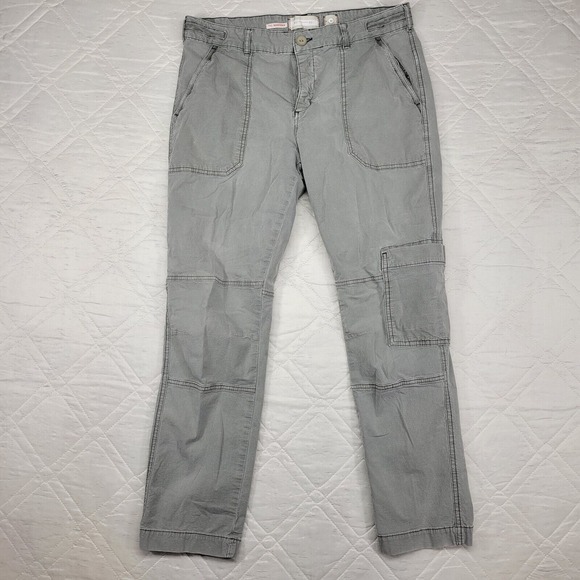 Anthropologie‎ The Wanderer Womens Cargo Utility Pants Straight Leg Gray Size 31 - Picture 1 of 4